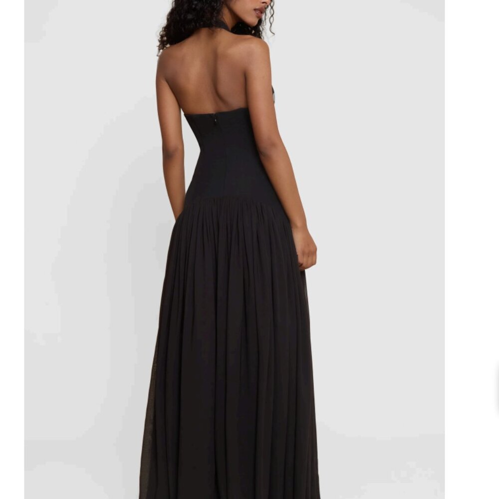 Leau Harmony Halter Corset Maxi Dress Black Size XS NWT - Picture 2 of 12